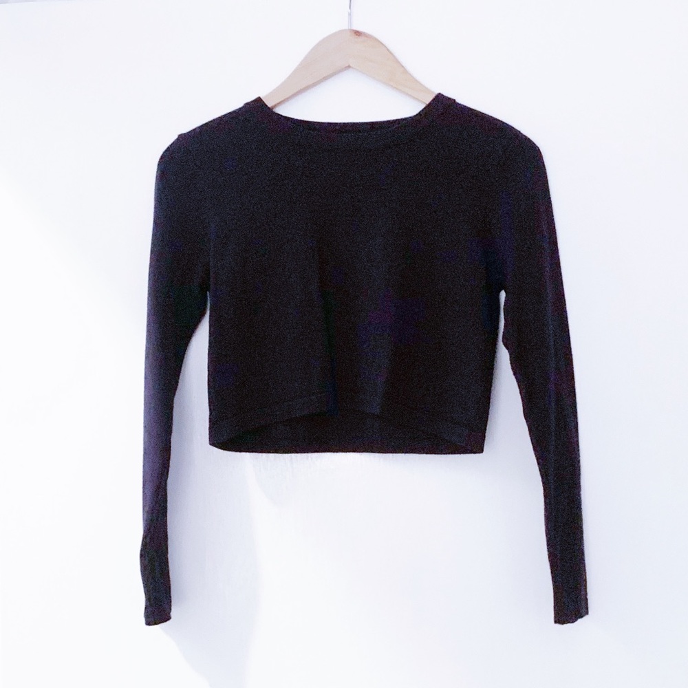 Brandy Melville Cropped Long Sleeve Top - Picture 1 of 6